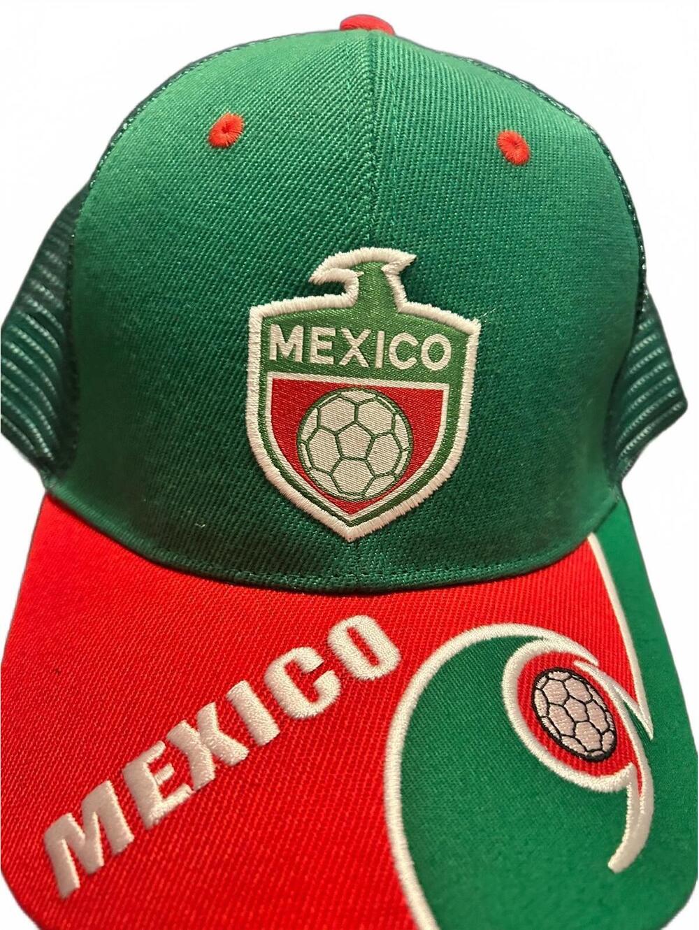 Mexico Soccer World Cup Trucker Cap with Mesh Back and Embroidered Logo NWT